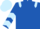 Royal blue, light blue epaulets, chevrons on sleeves, light blue cap