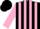 Black, pink stripes, pink stripes on sleeves, black cap