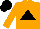 Orange, Black Triangle, Black cap