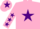 Pink, Purple star, Pink sleeves, Purple stars, Pink cap, Purple star