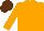 Orange body, orange arms, brown cap