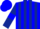 Soft blue body, dark blue striped, dark blue arms, soft blue armlets, soft blue cap