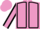 Mauve body, black seams, mauve arms, black seams, mauve cap, black striped