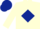 Cream body, dark blue diamond, cream arms, dark blue cap