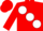 Red body, white large spots, red arms, red cap