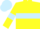 Yellow body, Light Blue hoop, yellow arms, Light Blue armlets, Light Blue cap