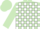 Light green & white check, light green sleeves & cap