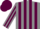 Grey body, maroon striped, grey arms, maroon striped, maroon cap