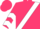 Cerise, white sash, white chevrons on sleeves, white and cerise cap
