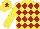 Yellow and Maroon diamonds, Yellow sleeves, Yellow cap, Maroon star