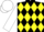 Black and Yellow diamonds, White sleeves and cap