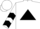 White, black triangle, black chevrons on sleeves, white cap