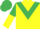 Yellow, Emerald Green chevron, Emerald Green and Yellow halved sleeves, Emerald Green cap