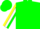 Green, green 'weir' on yellow and white pennant, yellow and white stripe on sleeves, green cap