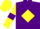 Purple, Yellow diamond, Yellow sleeves, Purple armlets, Yellow cap