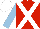 red, white cross belts, light blue sleeves, white cap