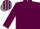 Maroon, ltBlue sleeves, maroon & grey striped cap