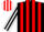 Black and Red stripes, White and Black striped sleeves, Red and White striped cap