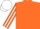 Orange body, orange arms, white striped, white cap