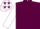 Maroon, white 'sms', maroon stars on white sleeves