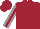 Maroon, maroon stripe on grey sleeves, maroon cap