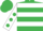 Emerald Green, White hoops, White sleeves, Emerald Green spots