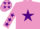 Mauve, Purple star, Mauve sleeves, Purple stars and stars on cap