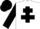 White, black cross of lorraine & sleeves, black cap