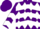Purple and gold, white diamonds, black trim, white chevrons