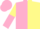 Pink and Primrose (halved), sleeves reversed, Pink cap