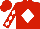 Red, white diamond, white diamonds on sleeves, red cap