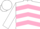 White, pink chevrons, pink chevrons on white sleeves, white cap