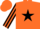 Orange, Black star, Black and Orange striped sleeves