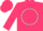Cerise, white circle, cerise sleeves and cap