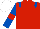Red, Royal Blue epaulets, Royal Blue sleeves, Red armlets, White cap