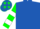 EmGreen,royal blue chevron,green & white hooped slvs,yellow cap,green stars
