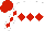 White, Red triple diamond, diamonds on sleeves and cap