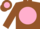 Brown, pink disc