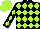 Black, Lime Green Diamonds, Lime Green Diamonds On Sleeves, Lime Green Cap