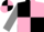 Black and Pink (quartered), Grey sleeves
