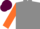 Grey, orange slvs, maroon cap