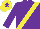 Purple, yellow sash, yellow cap, purple star