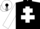 Black, White Cross of Lorraine and sleeves, White cap, Black tassel