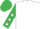 White, Emerald Green sleeves, White stars, Emerald Green cap