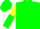 Green, green 'a' on yellow belt, yellow and green halved slvs