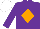 Purple, Orange diamond, White cap