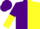 Purple and yellow halves