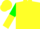 Yellow, green belt, green and yellow halved sleeves