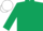 Dark green body, dark green arms, white cap