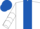 White, Royal Blue stripe, Royal Blue and White chevrons on sleeves, Royal Blue cap